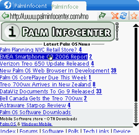 Universe Palm OS Browser